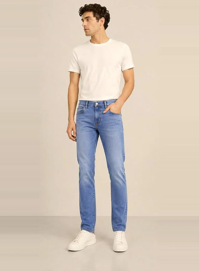 تايك تو Men Slim Fit Mid Rise Jeans By Falcon
