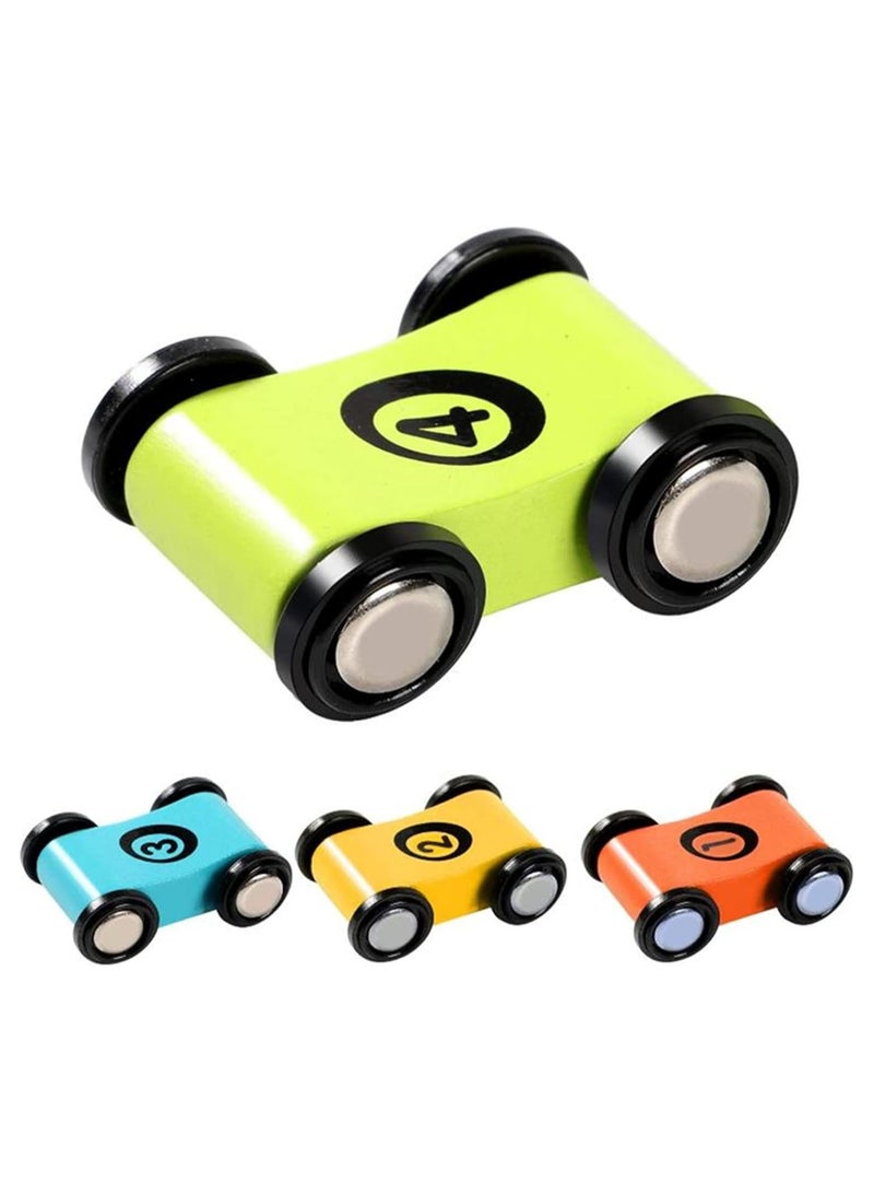 4 Layers Children Wooden Sliding Motor Racing Track Toy Car Game Ramp Racers With Cars - Image 4