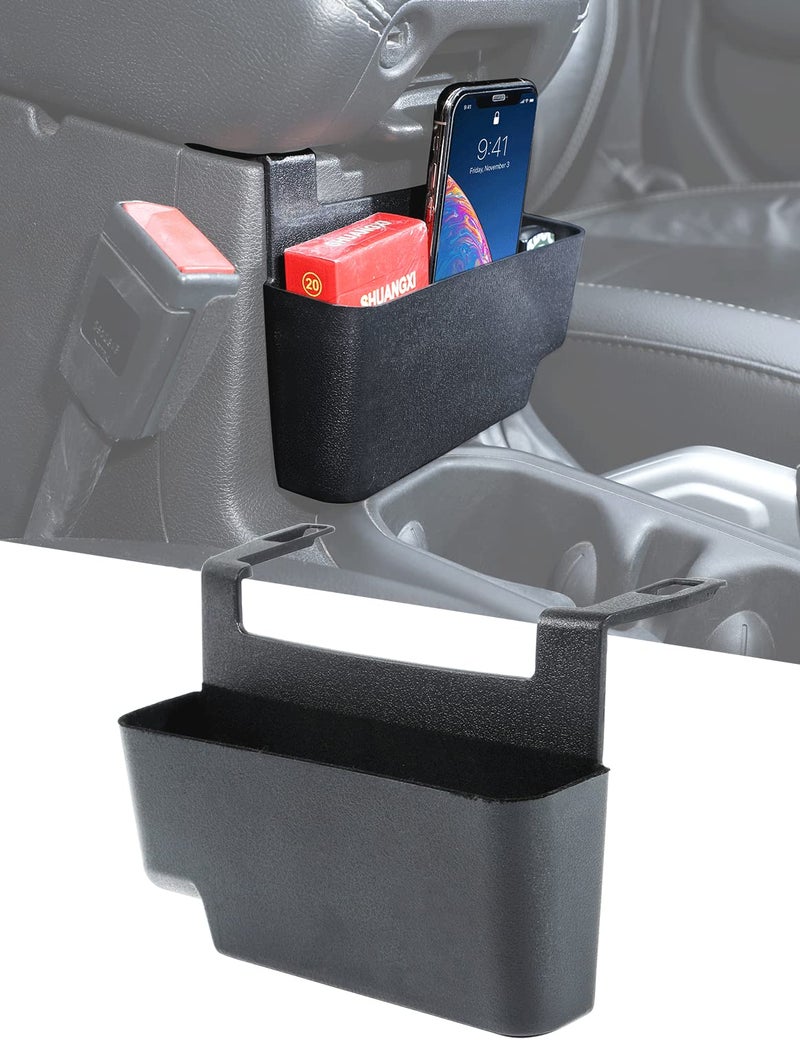 Savadicar Center Console Hanging Storage Organizer, Armrest ABS Tray Compatible with 2018-2025 Jeep Wrangler JL JLU 4XE and Jeep Gladiator JT, Interior Accessories, Black - Image 1