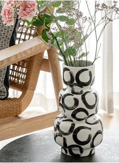 KNOT HOME Zara Arneson Stacked Serenity Vase Knot Home Designer Accessory for Bedroom Living Dining Room Office Area Décor  - Image 4