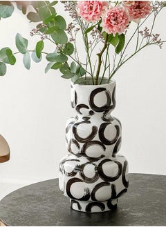 KNOT HOME Zara Arneson Stacked Serenity Vase Knot Home Designer Accessory for Bedroom Living Dining Room Office Area Décor  - Image 3