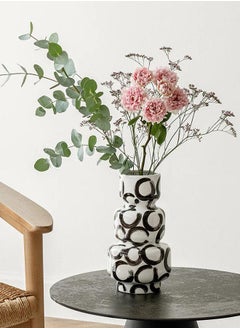 KNOT HOME Zara Arneson Stacked Serenity Vase Knot Home Designer Accessory for Bedroom Living Dining Room Office Area Décor  - Image 1