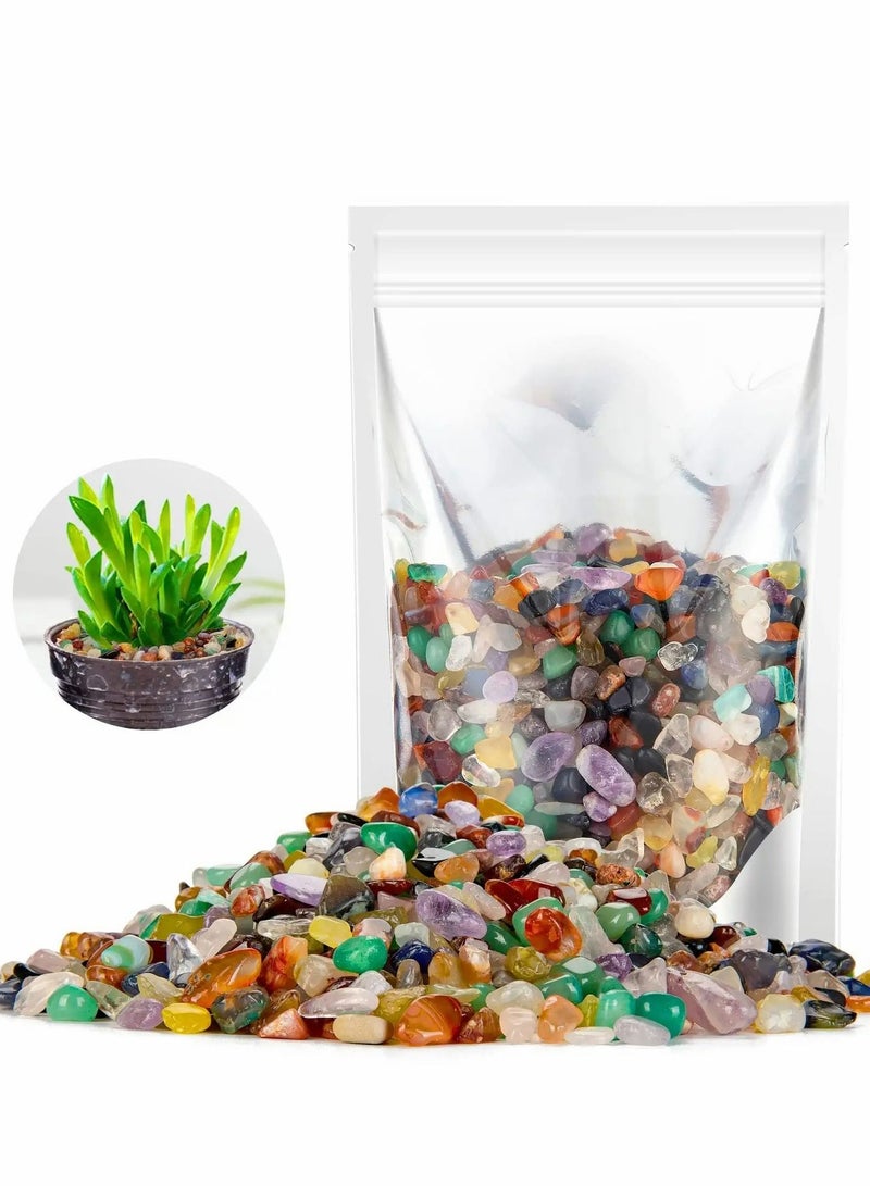SYOSI Decorative Rocks, Colorful Crystal Decorative Rocks, 0.3 Polished Stones for Vase Filler Aquarium Fish Tank Gravel Air Plant Flower Pots Succulents - Image 1