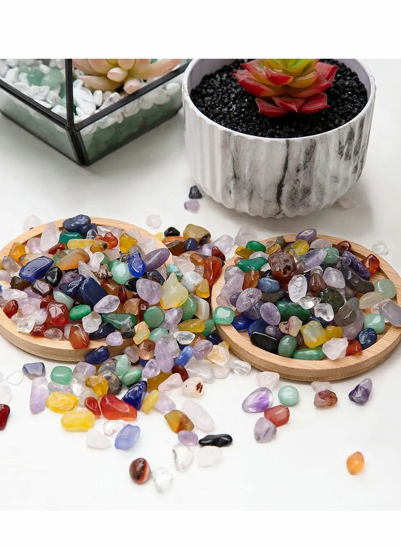 SYOSI Decorative Rocks, Colorful Crystal Decorative Rocks, 0.3 Polished Stones for Vase Filler Aquarium Fish Tank Gravel Air Plant Flower Pots Succulents - Image 4
