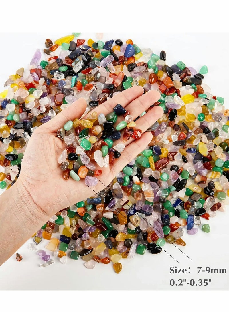 SYOSI Decorative Rocks, Colorful Crystal Decorative Rocks, 0.3 Polished Stones for Vase Filler Aquarium Fish Tank Gravel Air Plant Flower Pots Succulents - Image 3