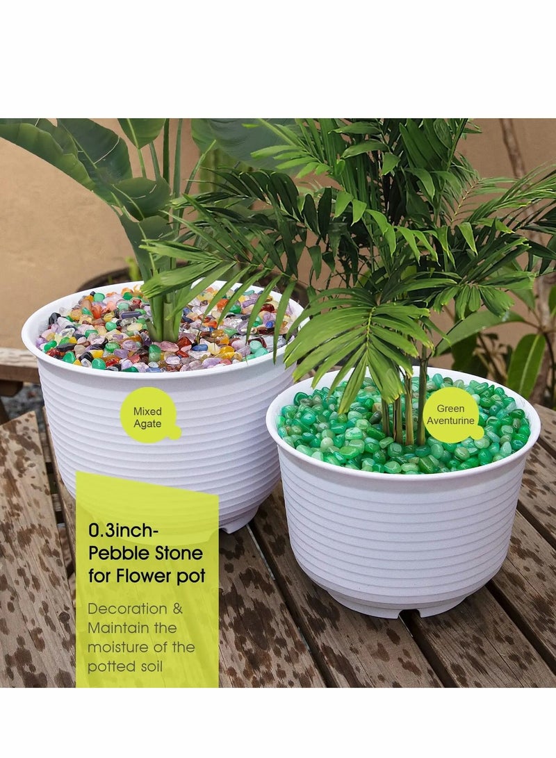 SYOSI Decorative Rocks, Colorful Crystal Decorative Rocks, 0.3 Polished Stones for Vase Filler Aquarium Fish Tank Gravel Air Plant Flower Pots Succulents - Image 5