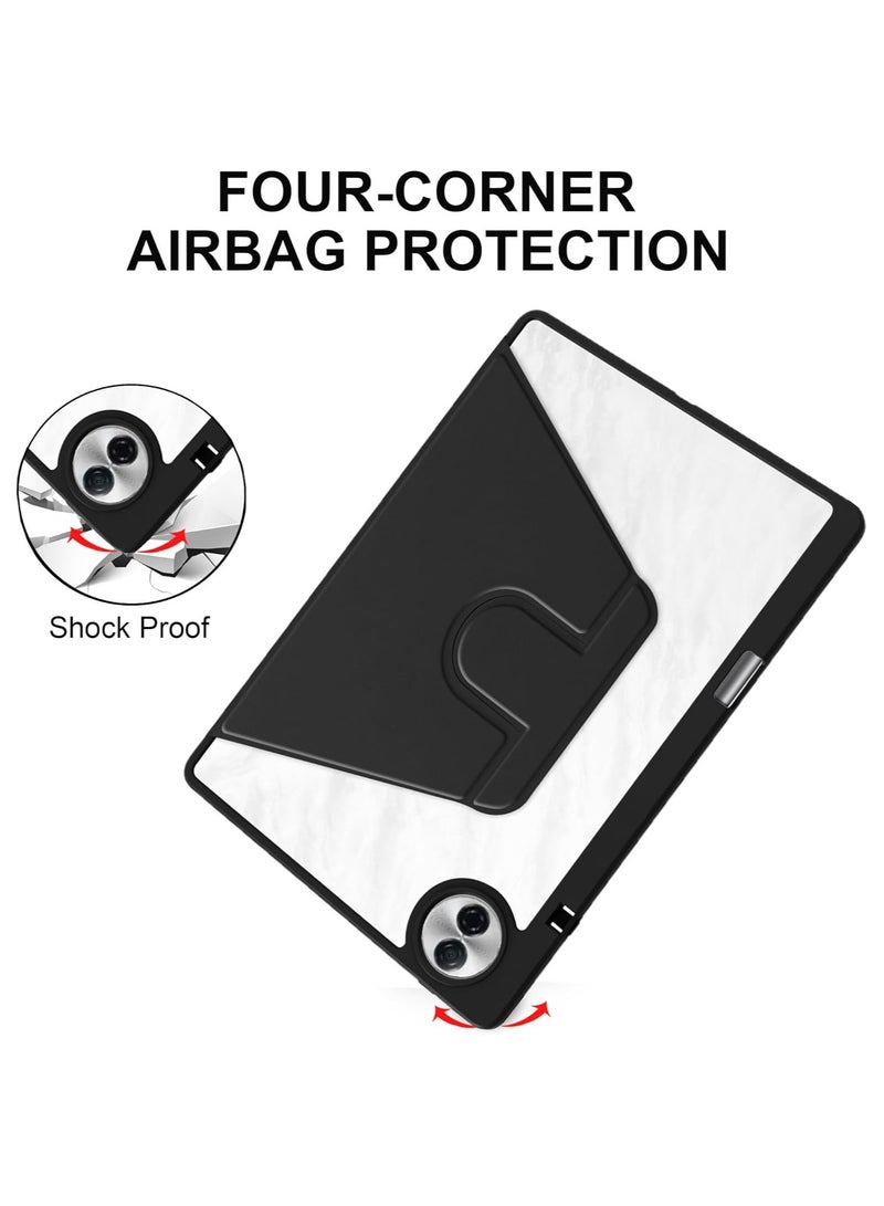 Fankalo Translucent Tablet Case for Honor Pad 10 12.1 inch Triple Fold Adjustable Folding Bracket Cover with Pen Slot and Auto Sleep/wake-up - Image 3