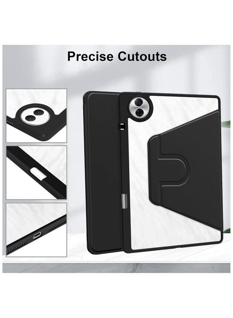 Fankalo Translucent Tablet Case for Honor Pad 10 12.1 inch Triple Fold Adjustable Folding Bracket Cover with Pen Slot and Auto Sleep/wake-up - Image 5