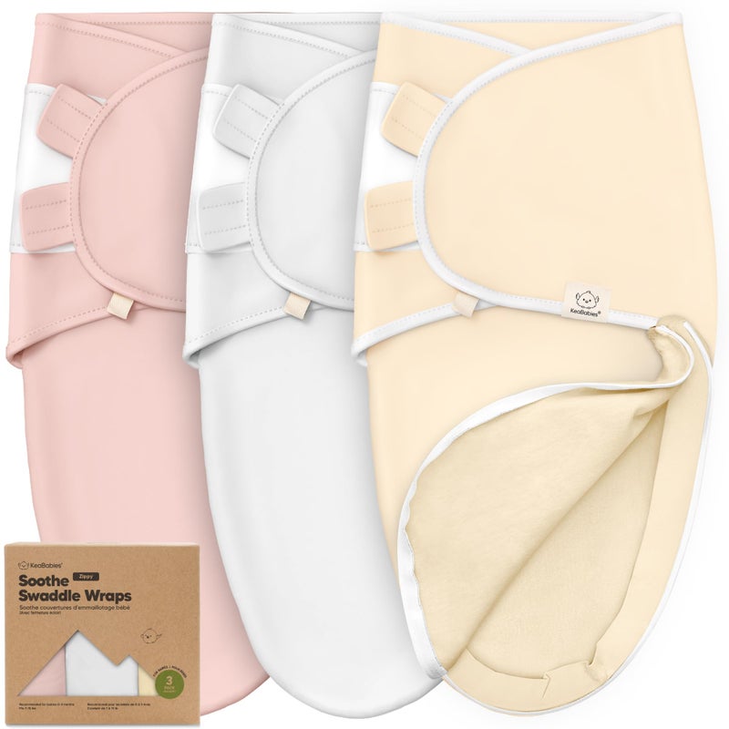 KeaBabies Baby Swaddle Sleep Sacks with Zipper - 3-Pack Swaddles for Newborns 0-3 Months, Infant, Baby Girls, Boys, Soft & Durable Newborn Sleep Sack, Easy Diaper Change Swaddling Blanket (Daffodil) - Image 1