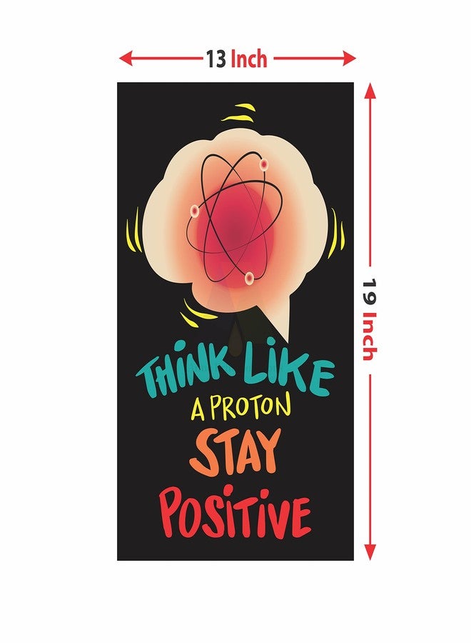 Anne Print Solutions® Modern Periodic Table Of The Elements Posters Chart & Think like a proton motivational poster School poster Laboratory poster Combo Pack Of 2 Pcs Size 13 Inch X 19 Inch* Each - Image 2