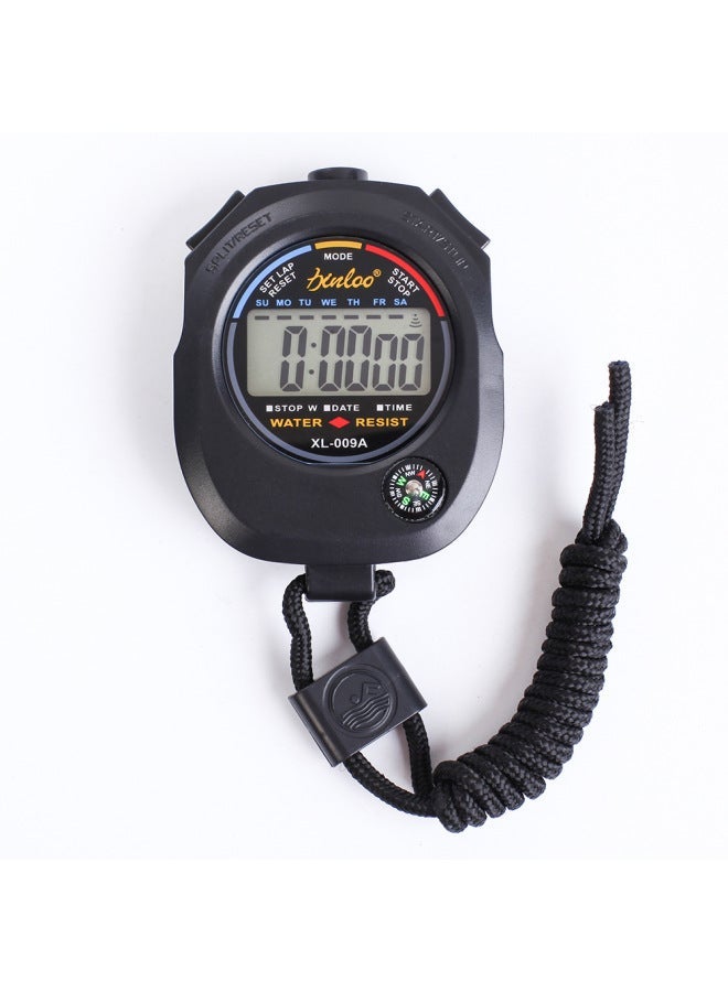 Generic Manufacturers Supply Sports Competition Electronic Stopwatch Outdoor With Compass Weekly Landing Code Meter Timer-Display Accuracy:XL-009A Button Battery Black  - Image 5