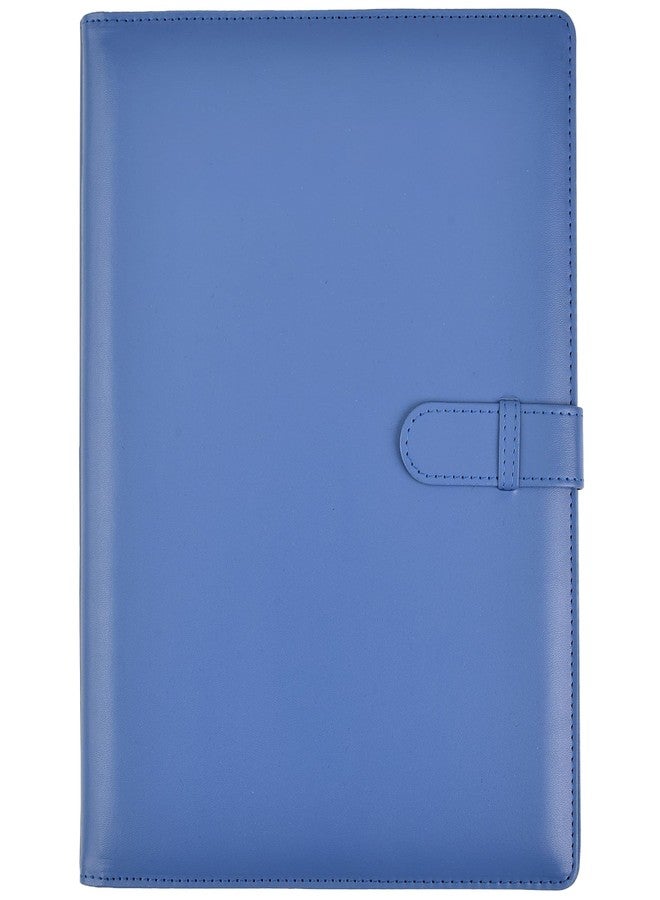 Arpan A4 Certificate Presentation Folder, Faux Leather Document Organizer, Professional Portfolio Book, Conference Display Binder (Blue, 36 Pockets 72 Sides) - Image 1