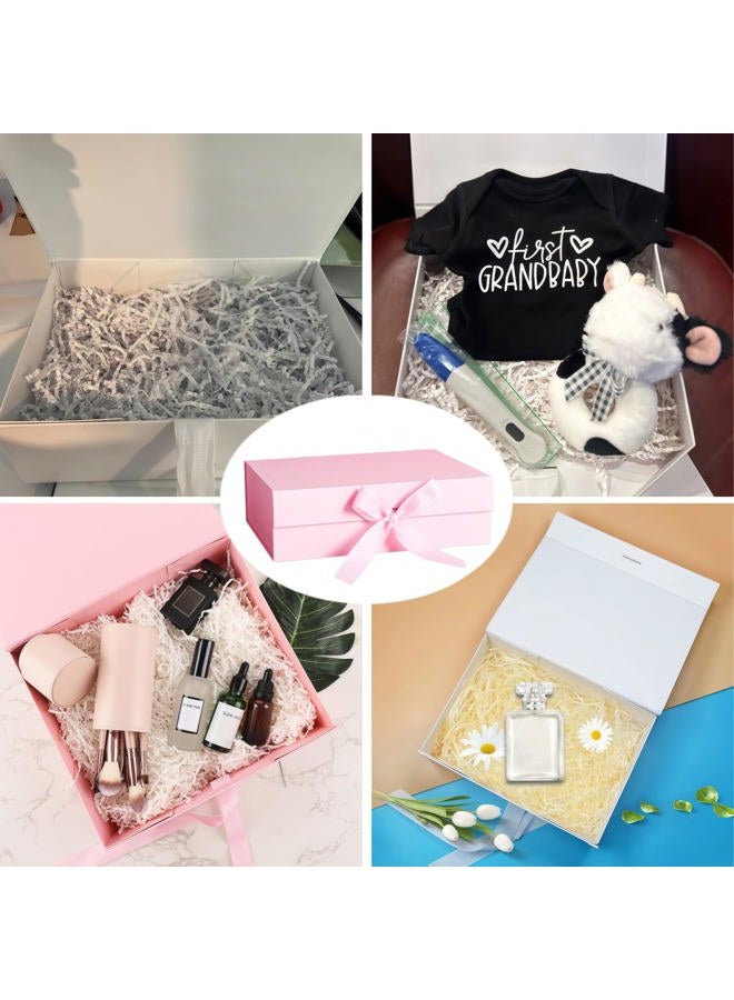 iefoah Pink Gift Box for Presents 10.2×7.5×3.1'' Gift Boxes with Lids Magnetic Closure Groomsman Bridesmaid Proposal Box for Wedding Birthday Valentine Bridal Showers Gift Packaging - Image 3