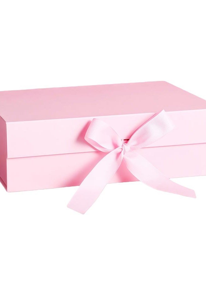 iefoah Pink Gift Box for Presents 10.2×7.5×3.1'' Gift Boxes with Lids Magnetic Closure Groomsman Bridesmaid Proposal Box for Wedding Birthday Valentine Bridal Showers Gift Packaging - Image 1