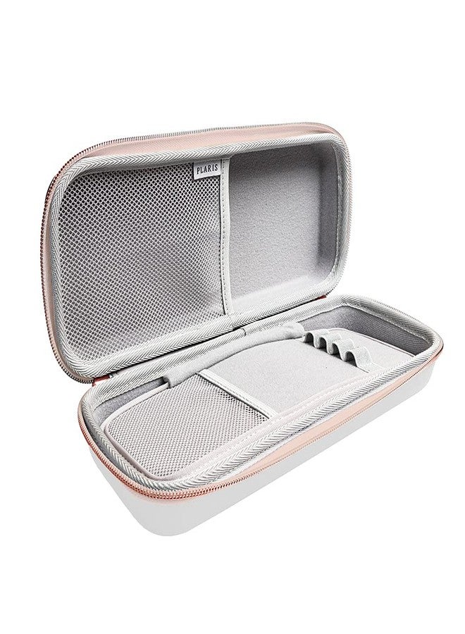 Plaris Stethoscope Case for Nurses Compatible with 3M Littmann/MDF/Other Stethoscopes - Extra Room for Medical Bandage Scissors EMT Trauma Shears and LED Penlight, (A_White Rosegold) - Image 3
