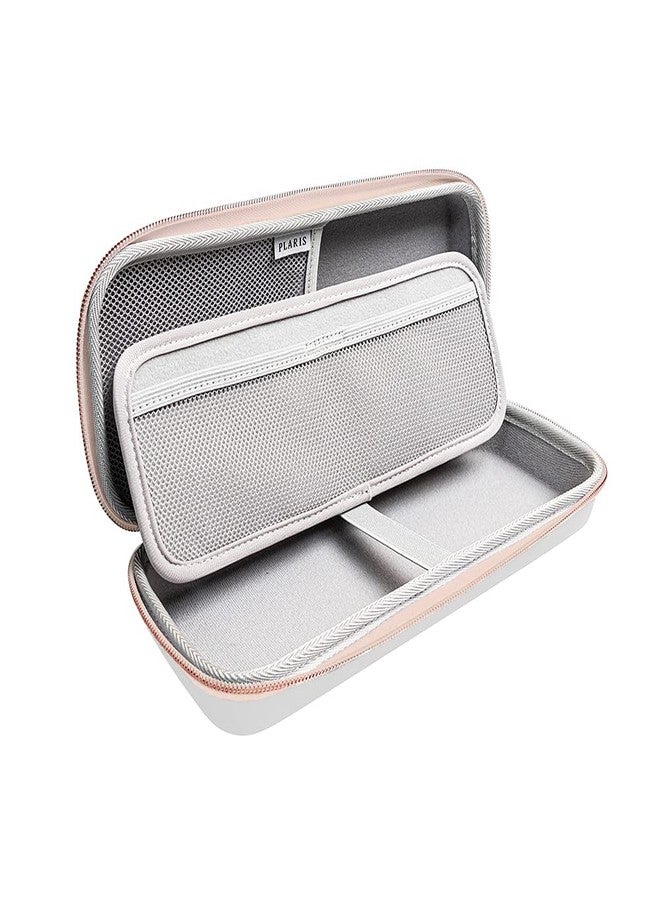 Plaris Stethoscope Case for Nurses Compatible with 3M Littmann/MDF/Other Stethoscopes - Extra Room for Medical Bandage Scissors EMT Trauma Shears and LED Penlight, (A_White Rosegold) - Image 4