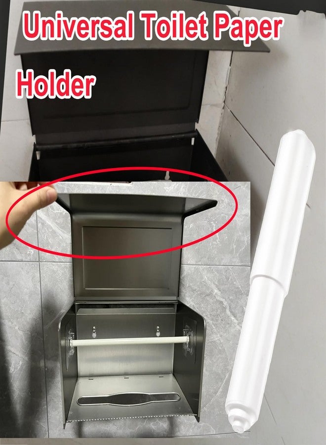 Anglepingping 3 Pack Universal Toilet Paper Holder Toilet Plastic Retractable Paper Replacement Rod Toilet Tissue Roll Holder Rod Spring Loaded Insert for Bathroom (White) - Image 4