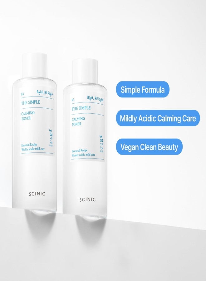 SCINIC The Simple Calming Toner 10.1 fl oz (300ml) | Vegan Face Astringent for Sensitive and Irritated Skin | Fresh Watery Texture | PH-Balanced Mild Toner | Korean Skincare - Image 2