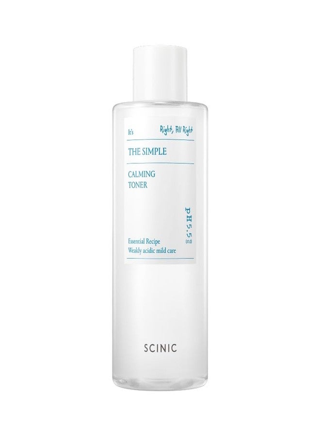 SCINIC The Simple Calming Toner 10.1 fl oz (300ml) | Vegan Face Astringent for Sensitive and Irritated Skin | Fresh Watery Texture | PH-Balanced Mild Toner | Korean Skincare - Image 1