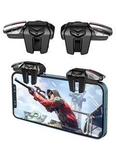 T I G O 2025 Upgrade Version PUBG Mobile Trigger Game Controller, 4 Finger Trigger High Sensitive Aim, Compatible with all Smartphones and Support COD/PUBG/ROS with 1 Pair of Glove  - Image 1