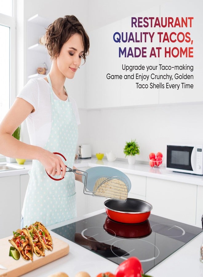 StarBlue Taco Shell Tongs for Frying - 8 Inch Easy-Grip Tool for Making Crispy Taco Shells - Heat-Resistant and Dishwasher Safe - Image 5