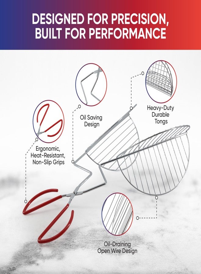 StarBlue Taco Shell Tongs for Frying - 8 Inch Easy-Grip Tool for Making Crispy Taco Shells - Heat-Resistant and Dishwasher Safe - Image 4