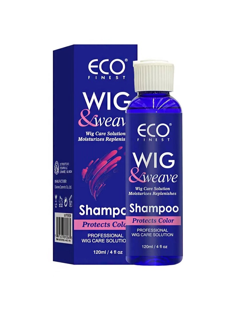 ECO finest Hair Care Wig & Weave System Shampoo for Natural and Synthetic Hair，Wig Care Solution Moisturizes Replenishes（120ml）  - Image 1
