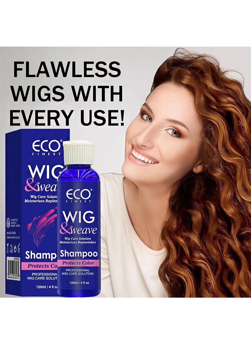 ECO finest Hair Care Wig & Weave System Shampoo for Natural and Synthetic Hair，Wig Care Solution Moisturizes Replenishes（120ml）  - Image 2