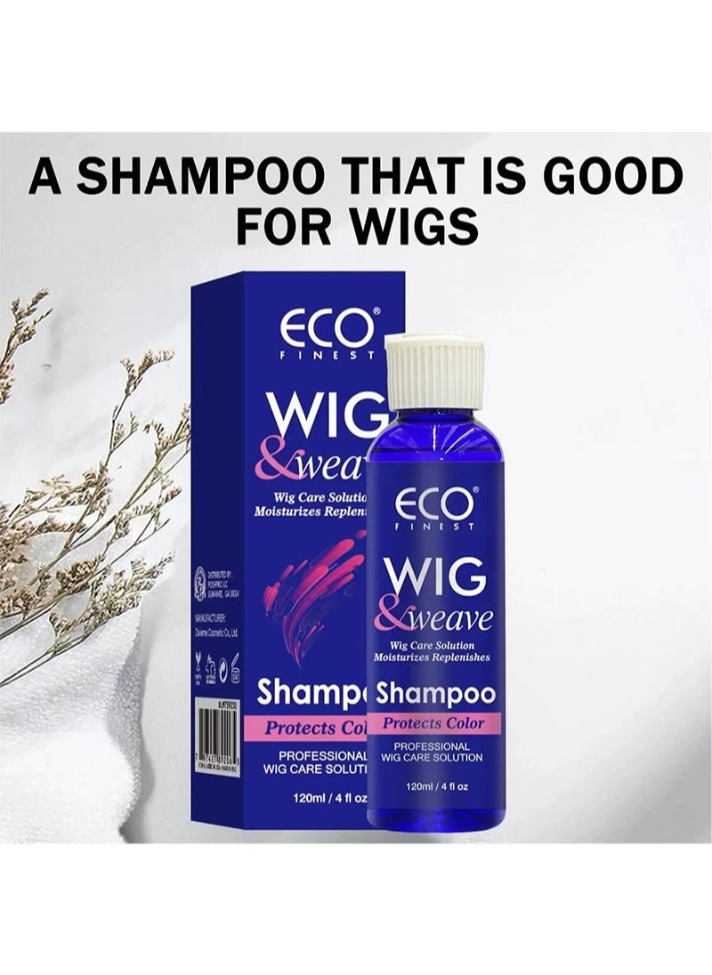 ECO finest Hair Care Wig & Weave System Shampoo for Natural and Synthetic Hair，Wig Care Solution Moisturizes Replenishes（120ml）  - Image 4