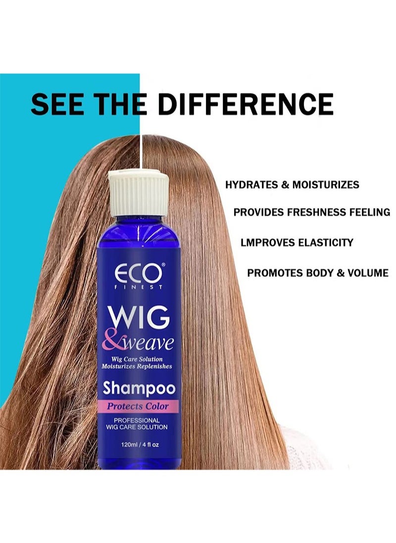 ECO finest Hair Care Wig & Weave System Shampoo for Natural and Synthetic Hair，Wig Care Solution Moisturizes Replenishes（120ml）  - Image 5