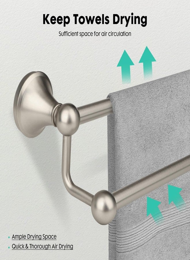 Ntipox Antique Bathroom Double-Towel Bar Brushed Nickel, 24 Inch Towel Racks for Bathroom Wall Mounted,Bathroom Accessories Towel Holder,Bathroom TwoTowel Rod Hanger - Image 5