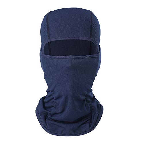 hikevalley Balaclava Face Mask Adjustable Windproof UV Protection Hood (US, Alpha, One Size, Dark Blue) - Image 2