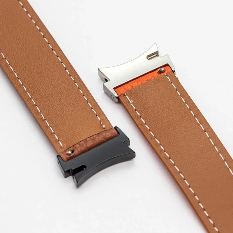 No Gaps Leather Band for Samsung Galaxy Watch 6 5 4 40mm 44mm 46mm 42 43 47mm 5 Pro 45mm Magnetic Buckle Watch Strap - Image 5