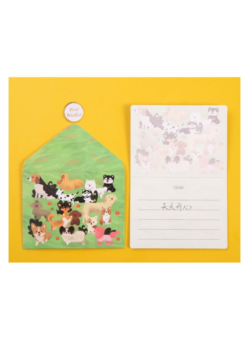 مجموعة تغليف Dog Paradise - كبيرة 34 × 27 × 14 سم (مع ورق ممزق وبطاقات تهنئة وصندوق هدايا وحقيبة هدايا) - Image 4