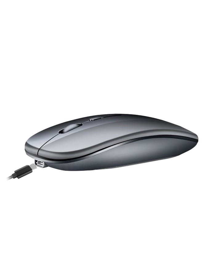 نيبمينينت Ergonomic Rechargeable Dual Mode Wireless Mouse Grey - Image 1