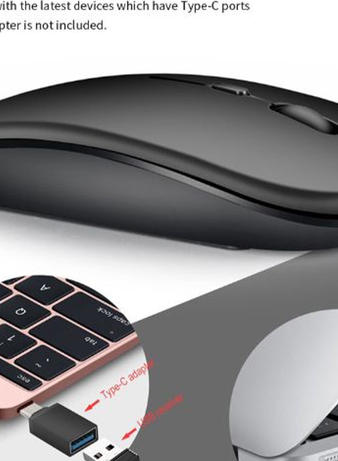 نيبمينينت Ergonomic Rechargeable Dual Mode Wireless Mouse Grey - Image 2