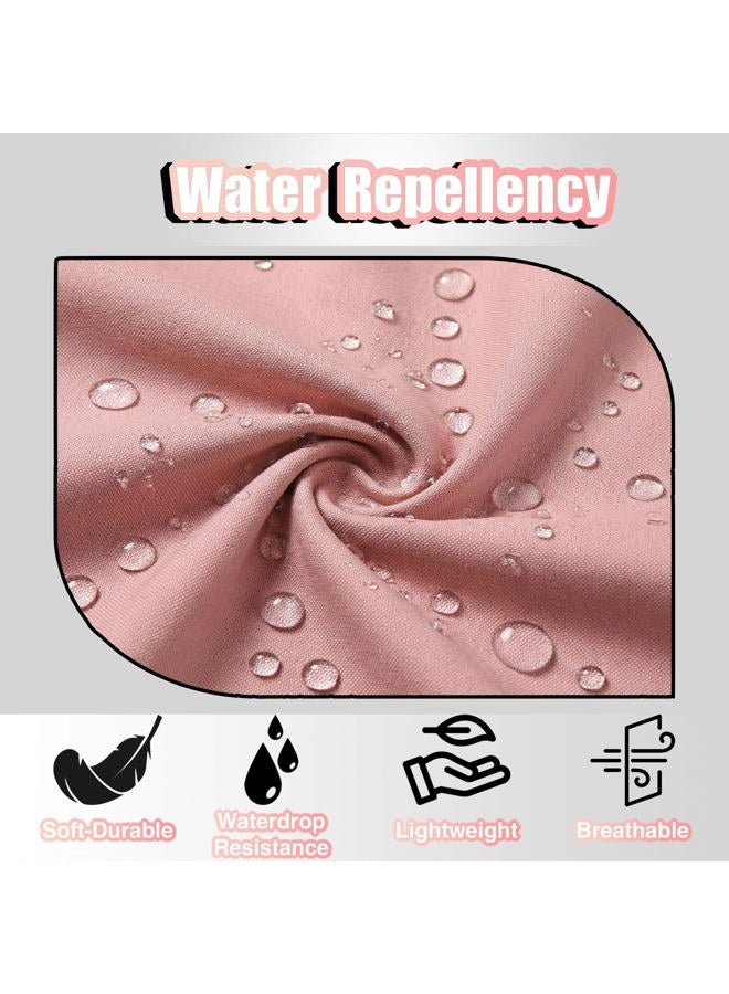 TOSHE Waist Apron with 3 Pockets Waterdrop Resistant Premium Cotton Waitress Apron 10 Color Option Server Apron (1, Powder Pink) - Image 4