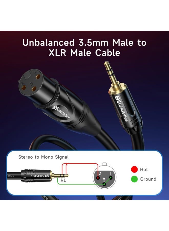 Cable Matters Unbalanced 3.5mm to XLR Cable 10 ft, Male to Female XLR to 1/8 Inch Cable, XLR to 3.5mm Cable, 1/8 to XLR Cable - 10 Feet - Image 2