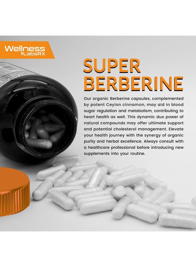 WELLNESS LABSRX Berberine Supplement 15,000mg - Berberine with Ceylon Cinnamon, Liposomal Berberine Supplement Organic, Berberine Supplements, Metabolism, Cholesterol - 120 Capsules - Image 4