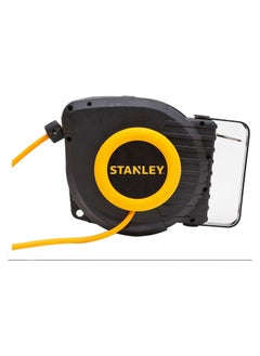 Stanley STANLEY Air Hose Reel, 9m Hose with Quick Connect Couplings, Auto Rewind, Hose Guide and Stopper, Black, 904  - Image 3