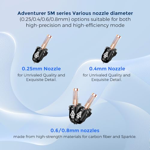 FLASHFORGE Adventurer 5M Series 3D Printer Nozzle Assembly, 3S Quick-Detachable Nozzle,Max 280℃ High Temperature & High Flow 32mm³/s Nozzle for Adventurer 5M/5M Pro 3D Printers(0.4mm) - Image 2