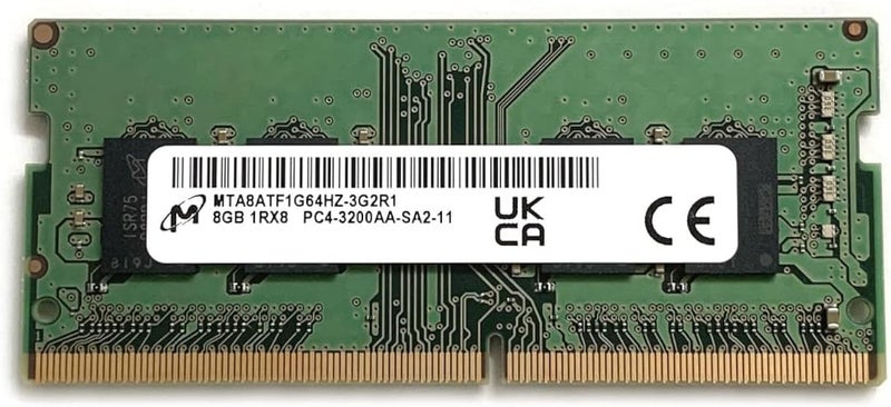 Micron 8GB SODIMM DDR4 3200 PC4 1Rx8 MTA8ATF1G64HZ-3G2 SO-DIMM Laptop RAM Memory for Dell HP Lenovo and Other Systems - Image 1