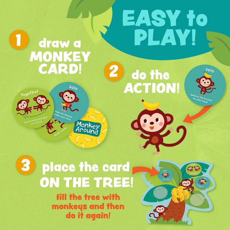 Peaceable Kingdom Monkey Around First Game for Toddlers Interactive play with Parent Ages 2+ - Image 3