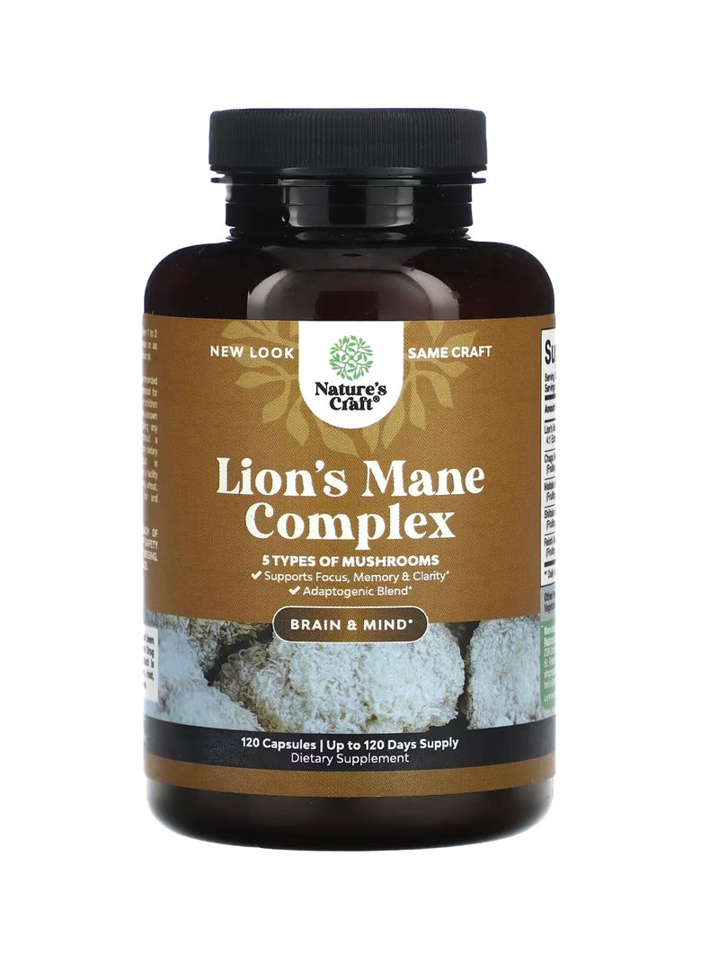 Nature's Craft Lion's Mane Complex, 120 Capsules