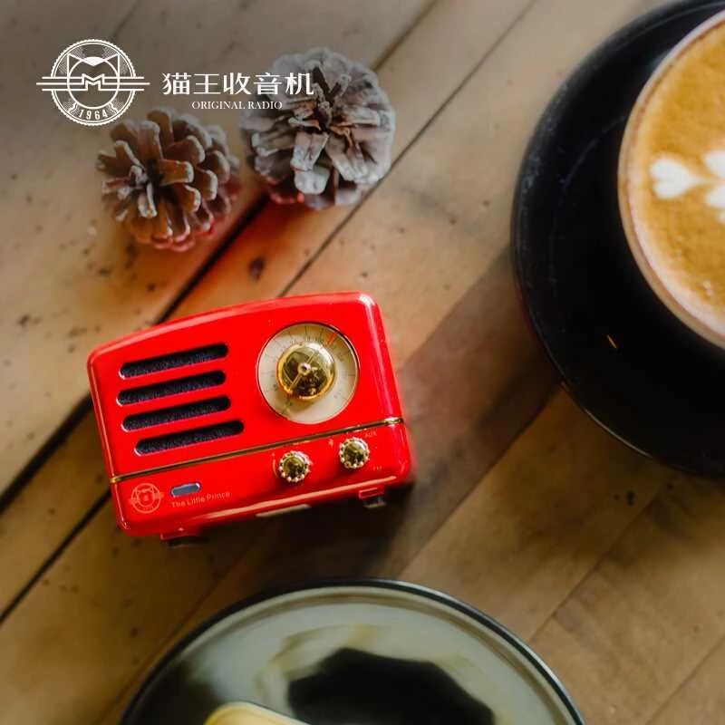 Muzen The Little Prince OTR Bluetooth Wireless Speaker, FM Radio, Metal Music Player, Red - Image 4