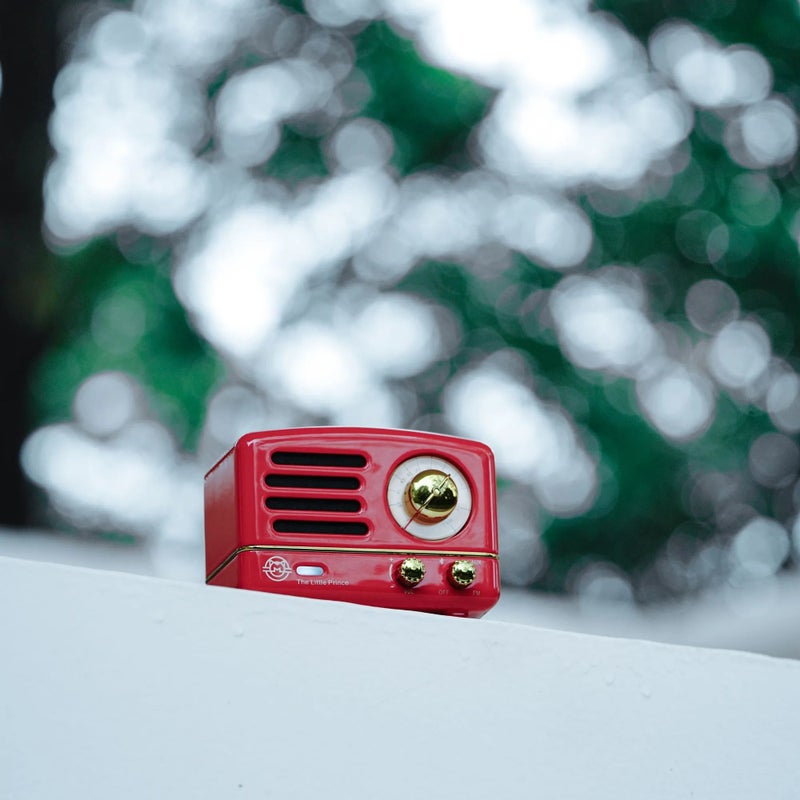 Muzen The Little Prince OTR Bluetooth Wireless Speaker, FM Radio, Metal Music Player, Red - Image 5