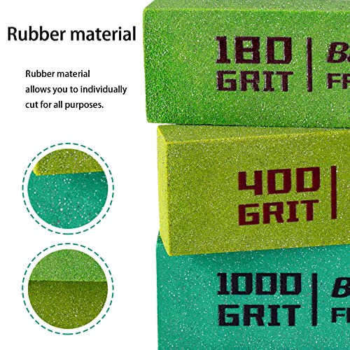 Baroque Fret Erasers 180 & 400 & 1000 Grits, Guitar Fret Polishing Abrasive Rubber Blocks, Set of 3 Grits - Image 5
