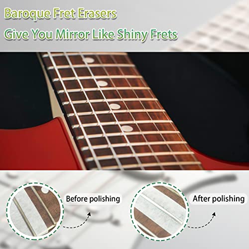Baroque Fret Erasers 180 & 400 & 1000 Grits, Guitar Fret Polishing Abrasive Rubber Blocks, Set of 3 Grits - Image 4