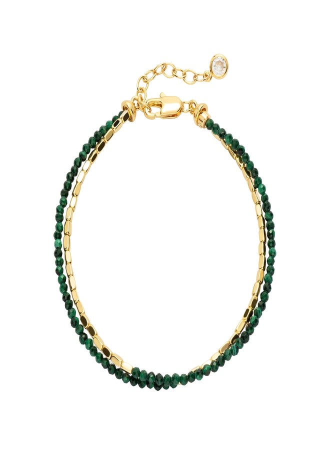 Fettero Charm Bracelet for Women Trendy - Dainty Gold Bracelet Stack Cute Beads Bracelet 14K Gold Plated Layered Boho Bracelets Jewelry - Image 1