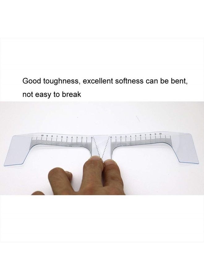 lasenersm - 6 Pieces Tattoo Ruler Eyebrow Ruler Nose Positioning Eyebrow Grooming Ruler Reusable Eyebrow Stencil Makeup Microblading Measure - Image 1